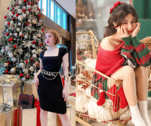 Bùng nổ nhan sắc gái xinh trên MXH đêm Giáng sinh, ai cũng tranh 'slot' sống ảo xem mà ghiền