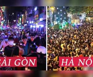 Hai tụ điểm đông nhất Hà Nội - Sài Gòn đêm Noel vừa xong: Bà hàng nước đóng cửa sớm vì chật quá bán không nổi