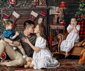 Bộ ảnh 'gây sốt' của gia đình 'mỹ nhân đẹp nhất Philippines': Biểu cảm của hai nhóc tỳ khi thấy bố mẹ hôn nhau chiếm 'spotlight'
