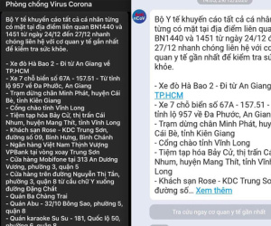 Bộ Y tế lên tiếng về thông báo khẩn tìm người liên quan đến 4 ca Covid-19 nhập cảnh trái phép