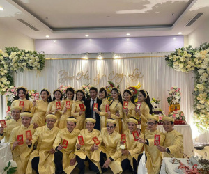 Lễ ăn hỏi NS Công Lý: Tân lang tân nương tươi như hoa, xúc động với chia sẻ của 2 con riêng trong ngày vui của bố