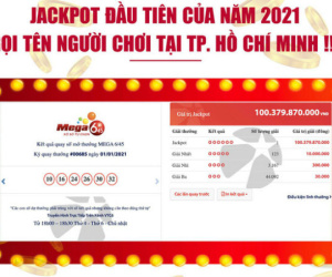 TP.HCM lại có người trúng Vietlott hơn 100 tỉ đồng ngày đầu năm 2021
