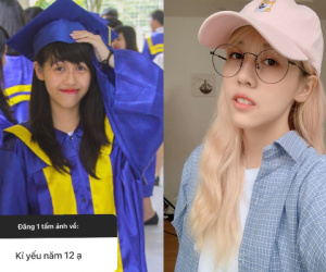 Hậu Hoàng tự đăng ảnh dìm thời đi học: Ngày xưa siêu 'bánh bèo', lên đại học quay ngoắt sang style loắt choắt