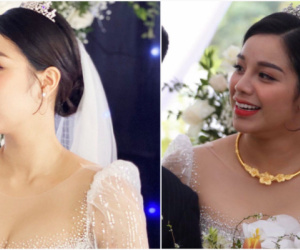 Bà xã Bùi Tiến Dũng trong ảnh khách ăn cưới chụp và ảnh studio đăng: Sao khác nhiều đến thế?
