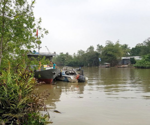 Một cảnh sát mất tích trên sông Hậu khi làm nhiệm vụ