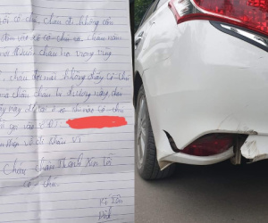 Lỡ đâm trúng ô tô ven đường, nam sinh 16 tuổi để lại lời nhắn cho khổ chủ, đọc xong ai cũng tấm tắc khen: Tử tế quá!