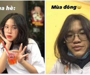 Nữ sinh khác một trời một vực khi đi học mùa hè và mùa đông: Ai bảo nhan sắc không thể đổi trắng thay đen!