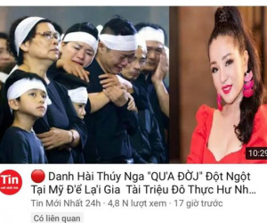 Danh hài Thúy Nga tức giận vì bị kẻ xấu tung tin đồn đã qua đời ở Mỹ