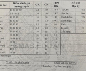 Bảng điểm đẹp như mơ của nam sinh nhưng dân mạng chỉ chú ý một điểm duy nhất