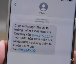 Giả mạo TPBank nhắn tin quảng bá cá cược