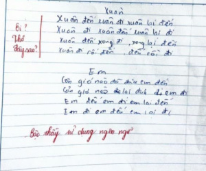 Học trò 'tức cảnh sinh tình', sáng tác thơ trong vòng 5 phút, giáo viên thẳng tay phê: Bậc thầy ngôn ngữ!