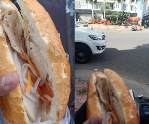 Anh xe ôm mua ổ bánh mì ở khu nhà giàu, cầm cả ngày vẫn không dám ăn