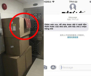 Nhắn tin báo cho chủ đồ để ngoài cửa, khi thấy hình ảnh xác thực của shipper ai nấy đều bật cười