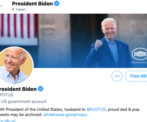 Biden nhận tài khoản Twitter Tổng thống không người theo dõi