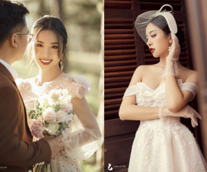 Á hậu Thuý An tung ảnh cưới lung linh trước thềm hôn lễ: Nhan sắc cô dâu 'đỉnh của chóp', e ấp bên chú rể hơn 12 tuổi!