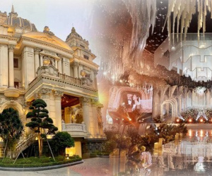 Xôn xao đám cưới 'khủng' tại lâu đài dát vàng ở Ninh Bình: Thực đơn gồm súp tổ yến, gan ngỗng Pháp, cua Hoàng đế Alaska; mời cả ca sĩ Cẩm Ly và Quốc Đại trình diễn