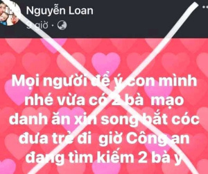 Tung tin mạo danh ăn xin bắt cóc trẻ con, cô gái bị công an triệu tập