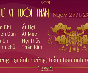 Tử vi thứ 4 ngày 27/01/2021 của 12 con giáp: Tý công danh thuận lợi, Dần cẩn thận mất tiền