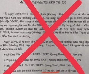 Lập danh sách, triệu tập người chia sẻ tin bệnh nhân nhiễm Covid-19 ở Quảng Ninh đi karaoke có 'tay vịn'
