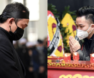 Tang lễ NSND Trung Kiên: NS Quốc Trung bật khóc tiễn đưa bố, Tùng Dương nghẹn ngào, gia đình thông báo không nhận vòng hoa