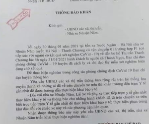 Hỏa tốc tìm hành khách đi cùng F1 từ Hà Nội về Nghệ An trong đêm