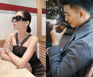 Cùng chụp ảnh tạo dáng 'so deep', Lệ Quyên và Lâm Bảo Châu để lộ luôn tín vật tình yêu?