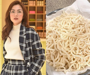 'Nàng dâu hào môn' Tăng Thanh Hà cặm cụi tự tay vào bếp làm mứt dừa đón Tết