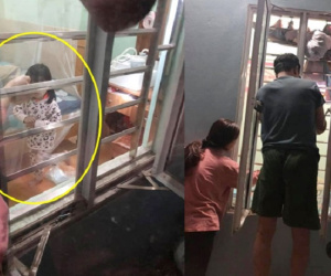 Vì một giây nghịch dại, bé gái 3 tuổi khiến cả nhà xanh mặt, ông ngoại phải cưa cửa giữa đêm