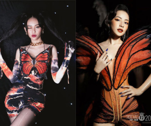 Nhìn chiếc đầm 'Cánh bướm dối gian' của Phí Phương Anh, người ta lại nhớ ngay tới bộ váy từng gây tranh cãi của Chi Pu