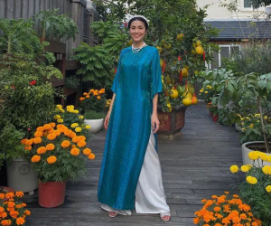 Sao Việt đọ dáng với áo dài: Hà Tăng, Lan Ngọc đội mấn trẻ trung, Quỳnh Anh Shyn diện áo trễ vai gợi cảm