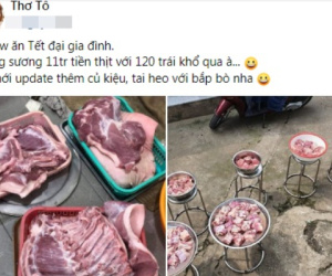 Cư dân mạng khoe đồ ăn ngày Tết: Nồi thịt siêu to khổng lồ 11 triệu, hàng trăm quả trứng kho chờ ngày 'xuất quân'