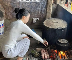 Người yêu Hà Đức Chinh hoá gái đảm khi về quê chàng ăn Tết, khác xa ảnh sang chảnh trên mạng