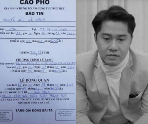 Cáo phó tang lễ của diễn viên Hải Đăng: Hé lộ thời gian và địa điểm diễn ra lễ nhập quan, linh cữu sẽ được hoả táng