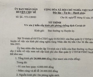 Chuyện lạ: Đề nghị cấp kinh phí phòng chống Covid-19 nhưng nội dung lại... mua heo quay