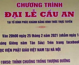 Sẽ tổ chức cầu an trực tuyến trước Rằm tháng Giêng, người dân tham gia như thế nào?