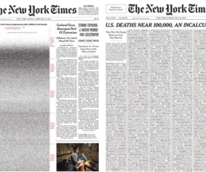 1000, 100.000, rồi nửa triệu: 2 trang nhất gây ám ảnh cả thế giới của New York Times về hiện thực đau đớn Covid-19 mang lại
