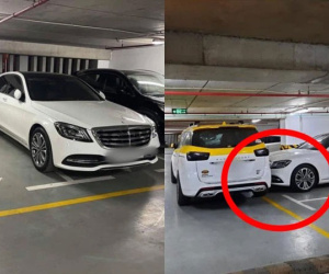 Bực mình với màn đỗ xe ngang ngược, tài xế quyết định cho xe Mercedes tiền tỷ một bài học nhớ đời
