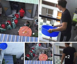 Phẫn nộ với hình ảnh nam thanh niên hắt nguyên chậu nước xuống đầu dàn dâu phụ của đám cưới nhà hàng xóm chỉ vì 'gato'