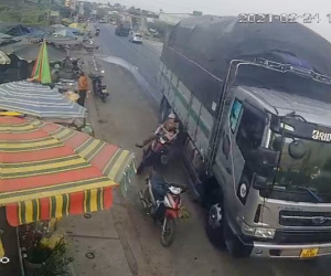 Đề xuất phạt 11 triệu đồng và giam bằng của tài xế lấn làn hất văng 2 người đi xe máy