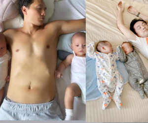 Muôn kiểu 'gục ngã' lúc trông con của các ông bố Vbiz: Dương Khắc Linh 'thấy thương' hơn Kim Lý