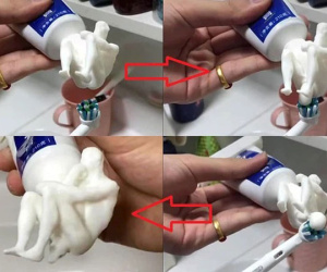 Đầu nặn kem đánh răng phiên bản 'người đàn ông ngồi xổm' được dân tình bàn tán xôn xao, những người có đầu óc đen tối phải liên tưởng rồi tự 'đỏ mặt'