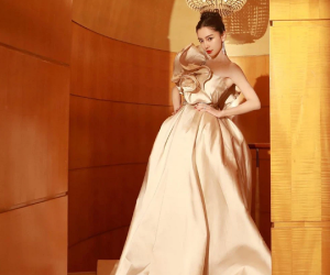 Rút kinh nghiệm không sửa thiết kế gốc, Angela Baby tỏa sáng trong thiết kế váy xinh như tiên tử