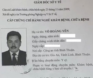 Ông Võ Hoàng Yên chữa bệnh ở địa phương khác là không đúng quy định
