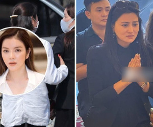 Lễ cúng thất của 'phù thuỷ' trang điểm Minh Lộc: Lý Nhã Kỳ suy sụp đứng không vững, Vũ Thu Phương rơi nước mắt trước bàn thờ bạn thân