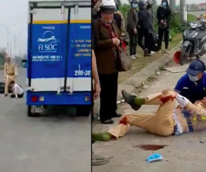 Hàng chục thanh niên chạy tốc độ cao 'thông chốt', đâm trọng thương chiến sĩ CSGT