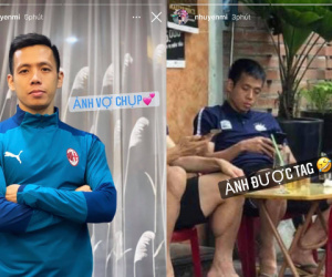 Ái nữ cựu Chủ tịch CLB Sài Gòn so ảnh chồng tự chụp và khi được tag, dân mạng thích thú: 'Bà vợ có tâm là đây chứ đâu?'
