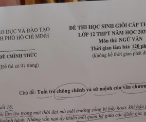Đề thi Ngữ văn học sinh giỏi TP.HCM hỏi về tuổi trẻ chông chênh, đọc thôi mà muốn toát mồ hôi hột