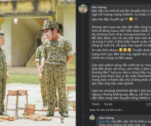 Hậu Hoàng bình luận vào trạng thái của ekip Sao Nhập Ngũ, tiết lộ chuyện 'hậu trường' bí mật