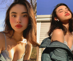 Gái xinh nổi tiếng với loạt vlog trên ô tô 'hâm nóng' MXH với loạt ảnh zoom sát vòng 1 cực quyến rũ