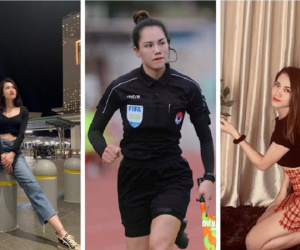 Nhan sắc 'vạn người mê' của nữ trọng tài tại giải Hạng Nhất QG 2021